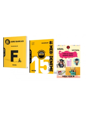 HIZ YAYINLARI 8. SINIF FEN BİLİMLERİ SORU BANKASI ve 15 Lİ DENEME - Hediyeli