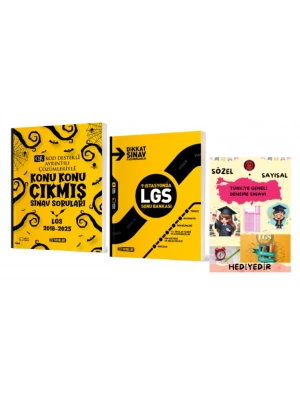 HIZ YAYINLARI 8. SINIF KONU KONU ÇIKMIŞ SINAV SORULARI - 9 İSTASYONDA LGS SORU BANKASI ve Hediye