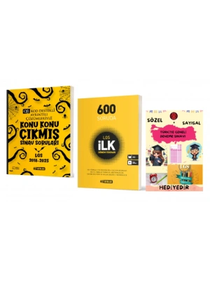 HIZ YAYINLARI 8. SINIF KONU KONU ÇIKMIŞ SINAV SORULARI - 600 SORUDA LGS İLK DÖNEM TEKRARI ve Hediye