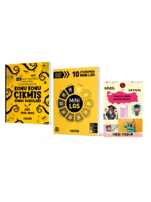HIZ YAYINLARI 8. SINIF KONU KONU ÇIKMIŞ SINAV SORULARI - 10 OTURUMDA MİNİ LGS ve Hediye