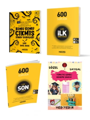 HIZ YAYINLARI 8. SINIF KONU KONU ÇIKMIŞ SINAV SORULARI - İLK DÖNEM TEKRARI - 600 SORUDA LGS SON TEKRAR ve Hediye