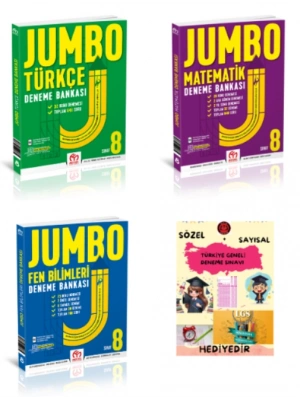 MODEL EĞİTİM YAYINLARI 8. Sınıf Jumbo Türkçe Matematik Fen Bilimleri Deneme Bankası