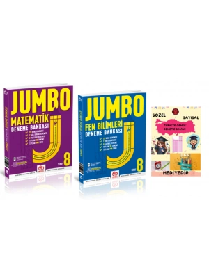 MODEL EĞİTİM YAYINLARI 8. Sınıf Jumbo Matematik Fen Bilimleri Deneme Bankası