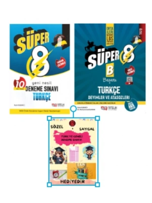 NİTELİK YAYINLARI 8.SINIF TÜRKÇE 10 DENEME SINAVI  ve DEYİMLER VE ATASÖZLERİ SORU KİTABI