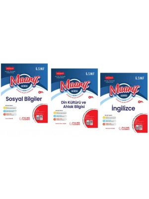 PALME YAYINEVİ 6.SINIF MAARİF SERİSİ SOSYAL BİLGİLER - DİN KÜLTÜRÜ - İNGİLİZCE AKADEMİK GELİŞİM DENEMELERİ