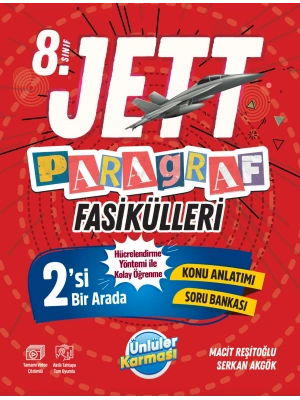 ÜNLÜLER KARMASI 8. SINIF JETT PARAGRAF FASİKÜLLERİ