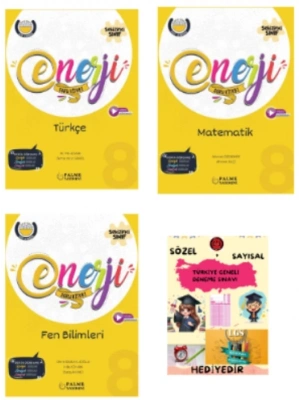 PALME YAYINEVİ LGS 8.SINIF ENERJİ TÜRKÇE - MATEMATİK - FEN BİLİMLERİ SORU KİTABI