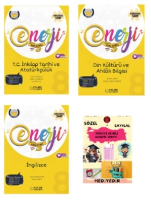 PALME YAYINEVİ LGS 8.SINIF ENERJİ T.C İNKILAP TARİHİ - DİN KÜLTÜRÜ - İNGİLİZCE SORU KİTABI