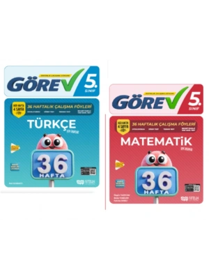 NİTELİK YAYINLARI 5.SINIF GÖREV TÜRKÇE - MATEMATİK  36 HAFTALIK ÇALIŞMA FÖYLERİ