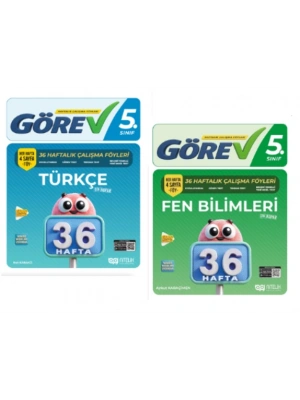 NİTELİK YAYINLARI 5.SINIF GÖREV TÜRKÇE - FEN BİLİMLERİ 36 HAFTALIK ÇALIŞMA FÖYLERİ