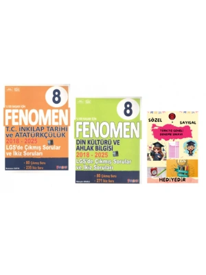 Fenomen 8 LGS (İnkılap-Din) Çıkmış Sorular Ve İkiz Sorular Seti (2018-2025)