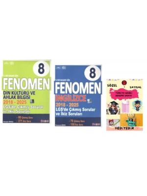 Fenomen 8 LGS (Din-İngilizce) Çıkmış Sorular Ve İkiz Sorular Seti (2018-2025)