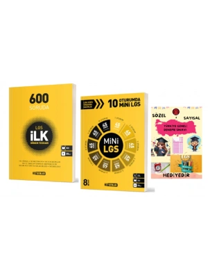 HIZ YAYINLARI 8.SINIF 600 SORUDA LGS İLK DÖNEM TEKRARI ve 10 OTURUMDA MİNİ LGS - Hediye