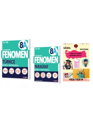 FENOMEN YAYINLARI 8. SINIF Türkçe A Soru Bankası + Paragraf A Soru Bankası