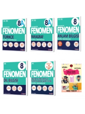 FENOMEN YAYINLARI TÜRKÇE A SORU BANKASI VE TÜRKÇE SET (5 KİTAP)