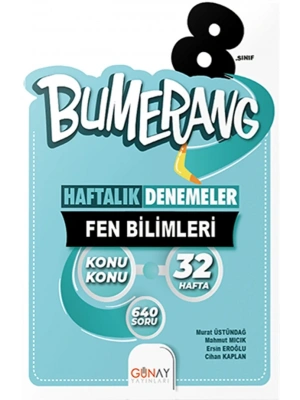 GÜNAY YAYINLARI 8. Sınıf LGS Bumerang 32 Haftalık Fen Bilimleri Denemeleri