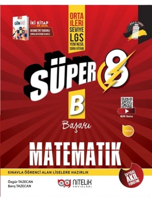 NİTELİK YAYINLARI 8.SINIF YENİ NESİL MATEMATİK SORU KİTABI