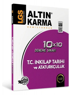 Altın Karma Yayınları LGS 8. Sınıf T.C İnkilap Tarihi ve Atatürkçülük 10x20 Branş Deneme
