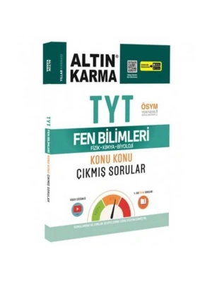Altın Karma Yayınları TYT Fen Bilimleri Fizik - Kimya - Biyoloji Konu Konu Çıkmış Sorular