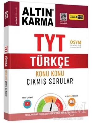 Altın Karma Yayınları TYT Türkçe Konu Konu Çıkmış Sorular