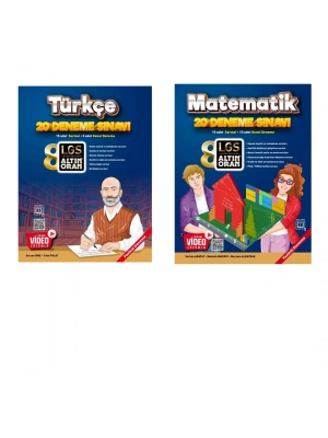 ALTIN ORAN 8.SINIF TÜRKÇE - MATEMATİK 20 DENEME SINAVI (2 Kitap)