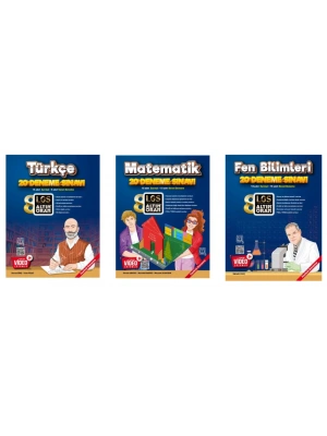 ALTIN ORAN 8.SINIF TÜRKÇE - MATEMATİK- FEN BİLİMLERİ 20 DENEME SINAVI (3 Kitap)