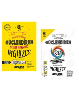 ANKARA YAYINCILIK 8. Sınıf İngilizce Güçlendiren Soru Bankası + Güçlendiren 30 Deneme
