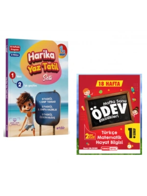ARTIBİR YAYINLARI 1. Sınıf Harika Tatil ve Hafta Sonu Ödev Etkinlikleri (2 Kitap)
