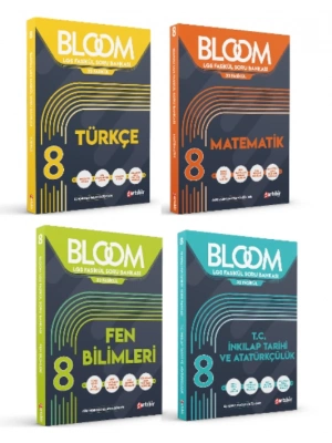 ARTIBİR YAYINLARI 8. Sınıf Bloom Türkçe + Matematik + Fen Bilimleri + T.C. İnkılap Tarihi ve Atatürkçülük Fasikül Soru Bankası (4 Kitap)