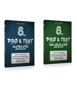 BİLFEN PRO&TEST 8. Sınıf Matematik ve Fen Bilimleri Soru Bankası (2 Kitap)