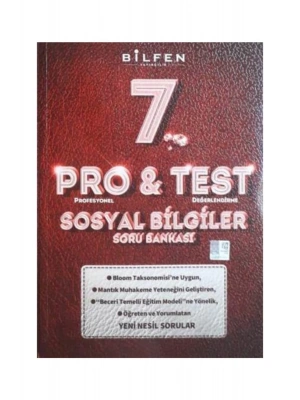 Bilfen Yayıncılık 7. Sınıf Sosyal Bilgiler Pro Test Soru Bankası