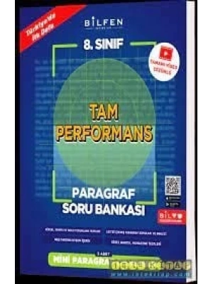 BİLFEN YAYINCILIK 8.SINIF TAM PERFORMANS PARAGRAF SORU BANKASI