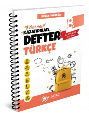 Çanta Yayınları 8.Sınıf Türkçe Okula Yardımcı Kazandıran Defter