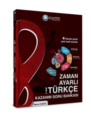 Çanta Yayınları 8.Sınıf Türkçe Zaman Ayarlı Kazanım Soru Bankası