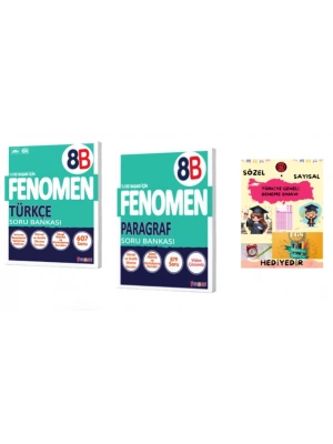 FENOMEN YAYINLARI 8. SINIF Türkçe B Soru Bankası + Paragraf B Soru Bankası