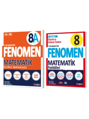 FENOMEN YAYINLARI 8. SINIF Matematik A Soru Bankası ve Matematik 4. Fasikül (Olasılık, Cebirsel İfadeler ve Özdeşlikler)(2 KİTAP)