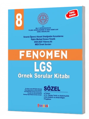 Fenomen Yayınları 8.Sınınf Lgs MEB Sözel Örnek Sorular