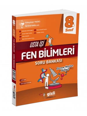 Gizli Yayınları 8. Sınıf Fen Bilimleri Usta İşi Soru Bankası (Kavram Haritası Hediyeli)