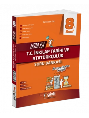 Gizli Yayınları 8. Sınıf İnkilap Tarihi Usta İşi Soru Bankası (Kavram Haritası Hediyeli)