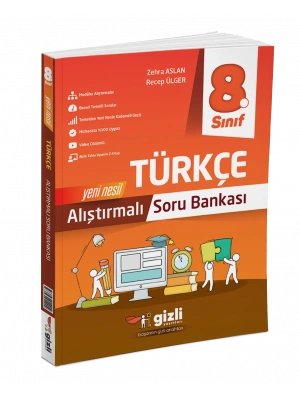 Gizli Yayınları 8.Sınıf Türkçe Konu Anlatımlı Alıştırmalı Soru Bankası (2025)