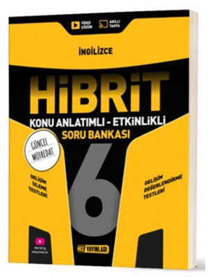 Hız Yayınları 6. Sınıf İngilizce HİBRİT Konu Anlatımlı Etkinlikli Soru Bankası
