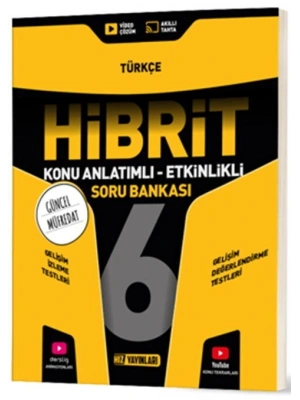Hız Yayınları 6. Sınıf Türkçe HİBRİT Konu Anlatımlı Etkinlikli Soru Bankası