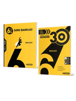 HIZ YAYINLARI 6. SINIF İNGİLİZCE SORU BANKASI VE 30lu Deneme (2 Kitap)