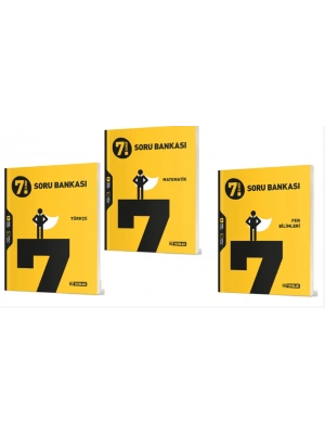 Hız Yayınları 7. Sınıf Türkçe - Matematik - Fen Bilimleri Soru Bankaları ( 3 Kitap )