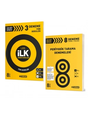 HIZ YAYINLARI 8. SINIF 3 LÜ İLK DÖNEM DENEME ve PERİYODİK TARAMA DENEMELERİ (2 Kitap)