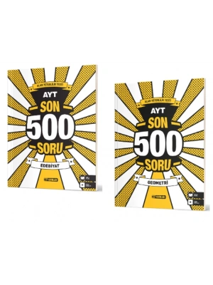 HIZ YAYINLARI AYT SON 500 Soru Edebiyat - Geometri Denemeleri (2 Kitap)