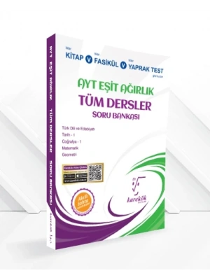 KAREKÖK YAYINLARI AYT EŞİT AĞIRLIK TÜM DERSLER SORU BANKASI