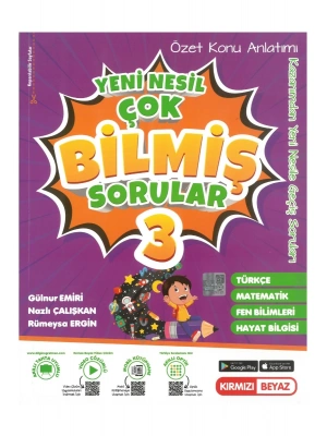 Kırmızı Beyaz 3.Sınıf Konu Özetli Tüm Dersler Çok Bilmiş Sorular Yeni Nesil