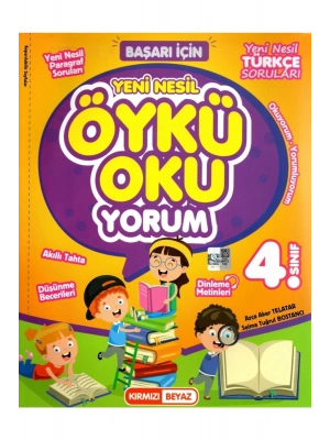 Kırmızı Beyaz 4. Sınıf Yeni Nesil Öykü Oku yorum Türkçe Paragraf Kitabı