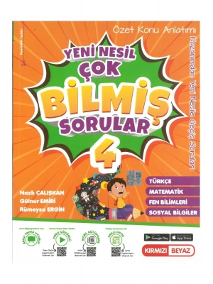 Kırmızı Beyaz 4.Sınıf Konu Özetli Tüm Dersler Çok Bilmiş Sorular Yeni Nesil